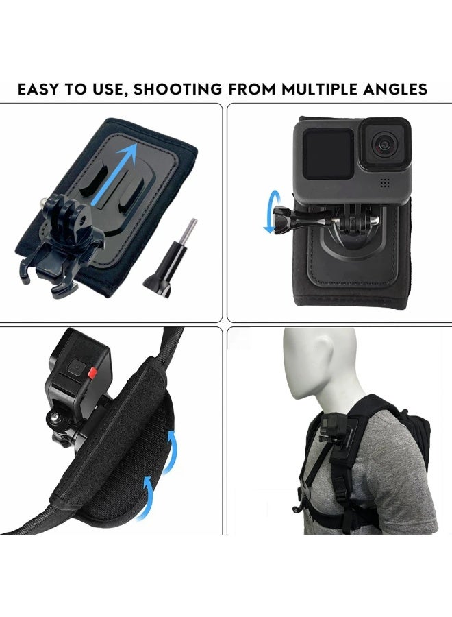 هذا المنتج هو مجموعة قوس ثابتة عالمية لحزمة الكتف في حقيبة الظهر GoPro ، مناسبة لمجموعة كاملة من كاميرات GoPro و DJI Action وغيرها من الكاميرات الرياضية ، مثبتة على حزام الكتف بواسطة لوحة تصحيح سحرية ، مع قاعدة سريعة قابلة للفصل 360 درجة ، لتحقيق إطلاق النار في الهواء الطلق لأول مرة ، مناسبة للمشي لمسافات طويلة وركوب الدراجات وتسلق الجبال والتخييم وغيرها من المشاهد في الهواء الطلق - Image 5