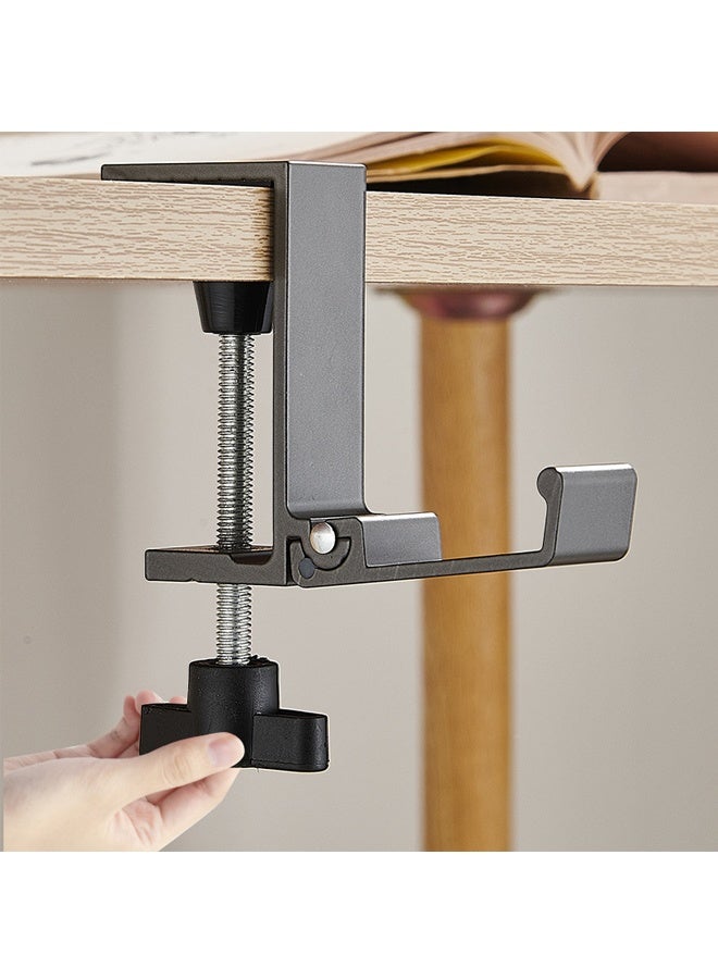 HOMESTAR Foldable Clamp-On Desk Mount Bag Holder Hook ，Headphone Stand for Desk, Foldable Headphone Holder - Headset Stand Hook Mount, Under Desk Clamp for Office, Computer, Student Class Table, Handmade Table ﻿ - Image 5