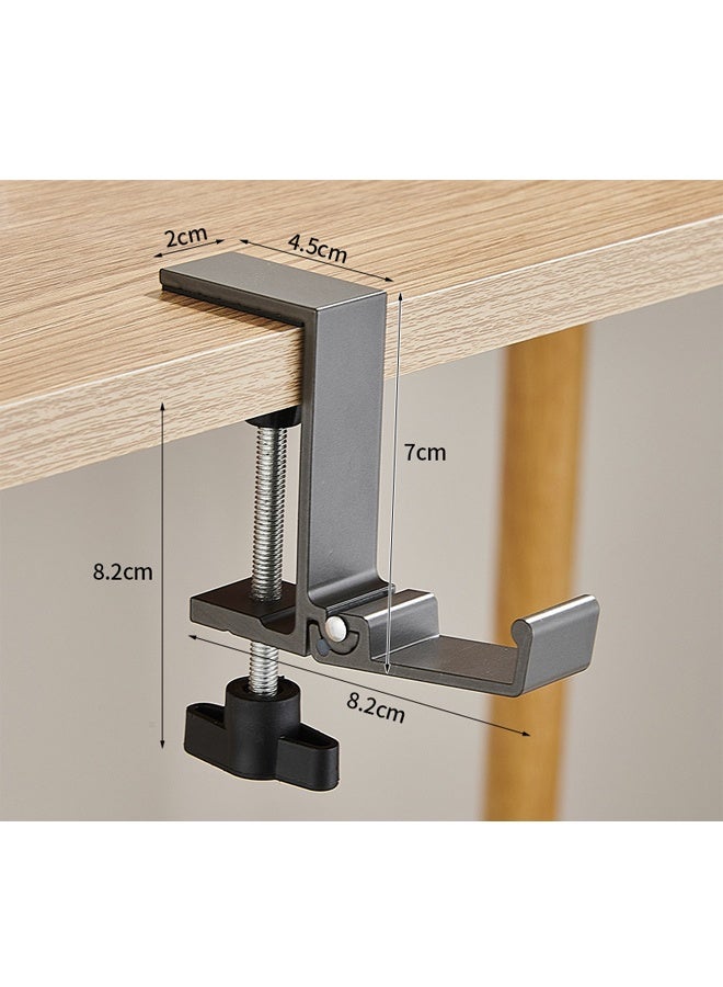 HOMESTAR Foldable Clamp-On Desk Mount Bag Holder Hook ，Headphone Stand for Desk, Foldable Headphone Holder - Headset Stand Hook Mount, Under Desk Clamp for Office, Computer, Student Class Table, Handmade Table ﻿ - Image 4