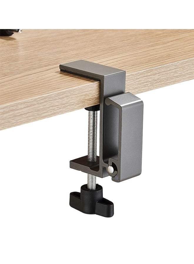 HOMESTAR Foldable Clamp-On Desk Mount Bag Holder Hook ，Headphone Stand for Desk, Foldable Headphone Holder - Headset Stand Hook Mount, Under Desk Clamp for Office, Computer, Student Class Table, Handmade Table ﻿ - Image 1