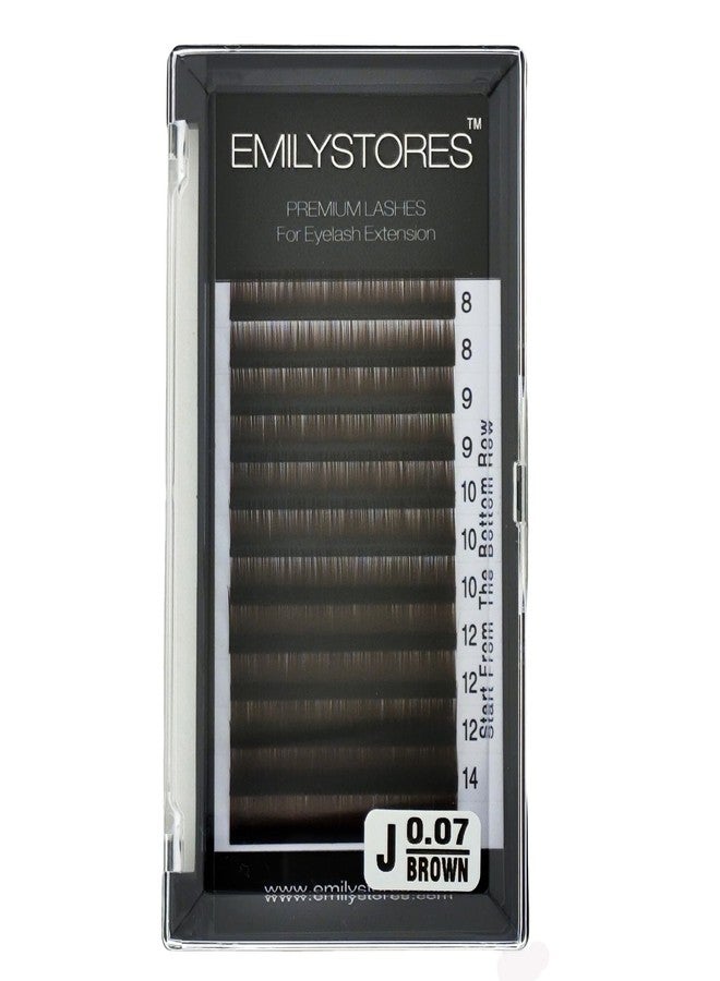 EMILYSTORES Lashes Extensions Brown Eyelashes 0.07MM Thickness Mixed Lengths 8-14mm Size J B C D Curl (Brown 0.07 J Curl) - Image 5