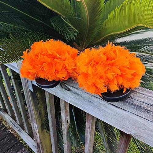 Flydreamfeathers Over 10 Color 25 Gram, 4 Feet Long Chandelle Feather Boa, Kids Feather Boa, Great for Party, Wedding, Halloween Costume, Christmas Tree, Decoration (Orange) - Image 2