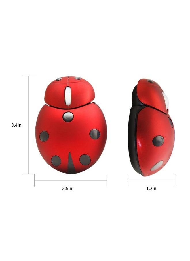 CM0184 3000 DPI 3-keys Mini Ladybug 2.4G Wireless Mouse Personalized Wireless Mouse(Blue)