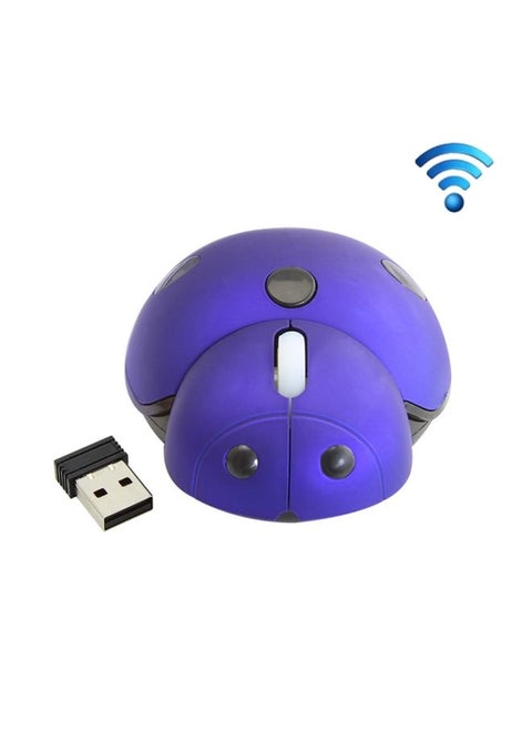 CM0184 3000 DPI 3-keys Mini Ladybug 2.4G Wireless Mouse Personalized Wireless Mouse(Blue)