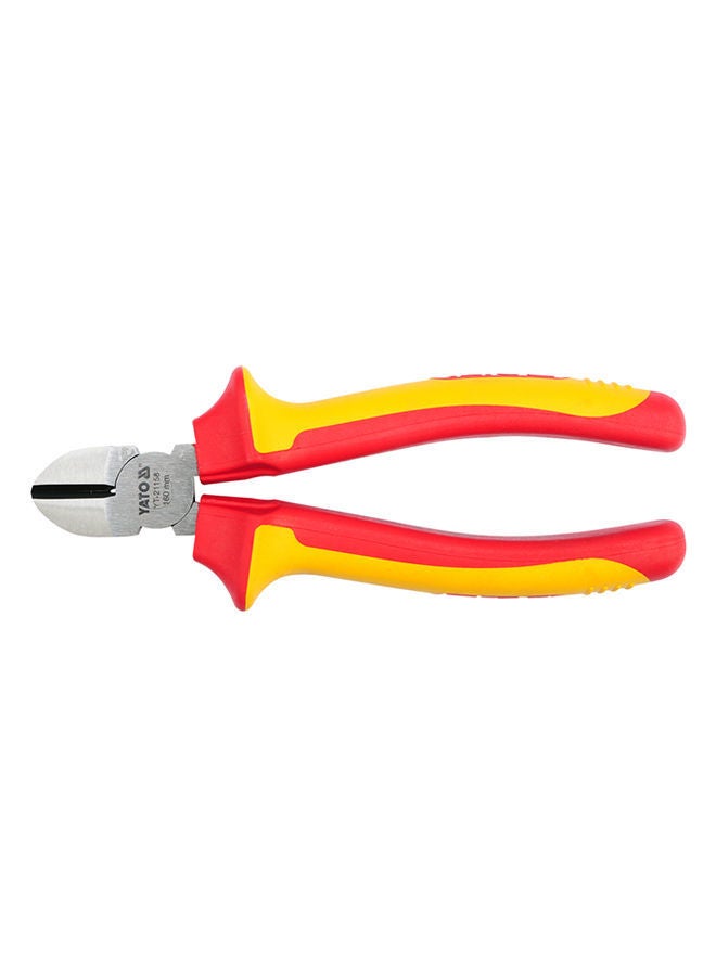 NIBEMINENT Insulated Side Cutting Plier 160mm VDE-1000V YT-21158 Yellow/Red/Silver 6inch - Image 1