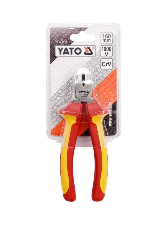 NIBEMINENT Insulated Side Cutting Plier 160mm VDE-1000V YT-21158 Yellow/Red/Silver 6inch - Image 4