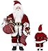 Uten 18 Santa Claus Decorations Standing Christmas Santa Claus Figurine Figure Decor Christmas Sock and Gifts Bag Christmas Decoration Indoor Birthday Gifts Red - Image 3