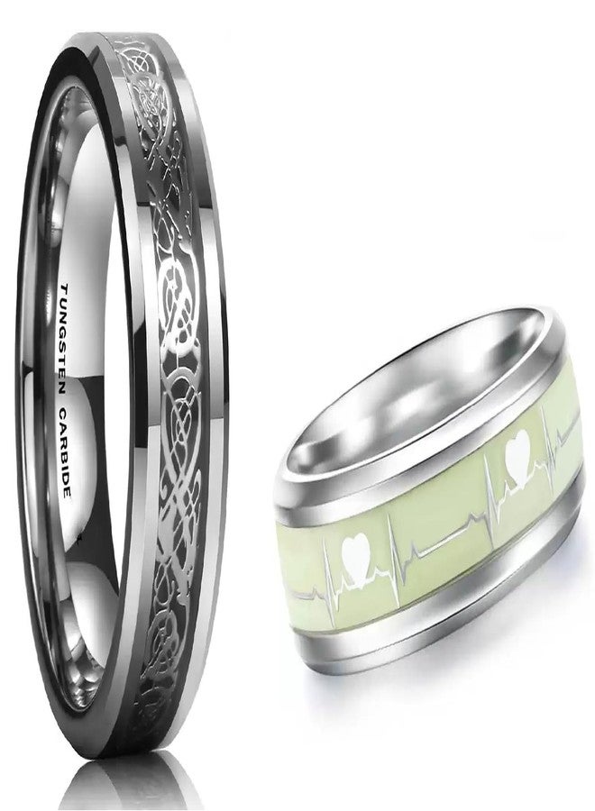 IGA COLLECTION Valentine Stylish Fashionable Latest Combo ECG & Silver Dragon Ring M1 (19) - Image 1