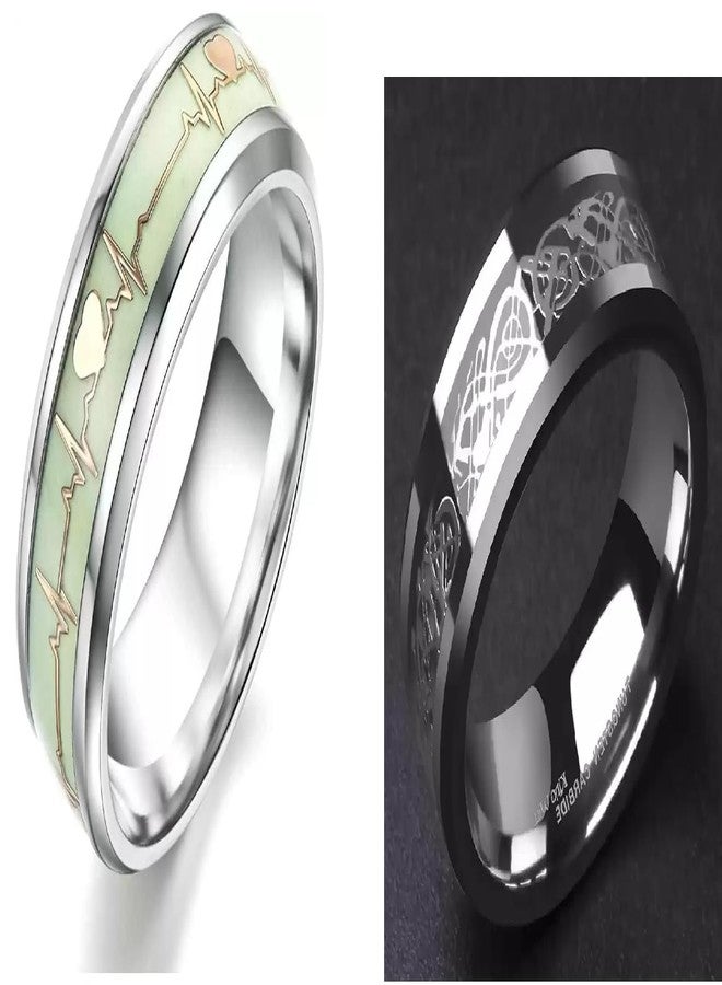 IGA COLLECTION Valentine Stylish Fashionable Latest Combo ECG & Silver Dragon Ring M1 (19) - Image 2
