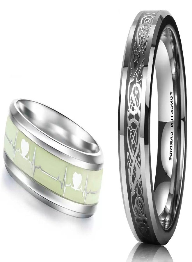 IGA COLLECTION Valentine Stylish Fashionable Latest Combo ECG & Silver Dragon Ring M1 (19) - Image 3