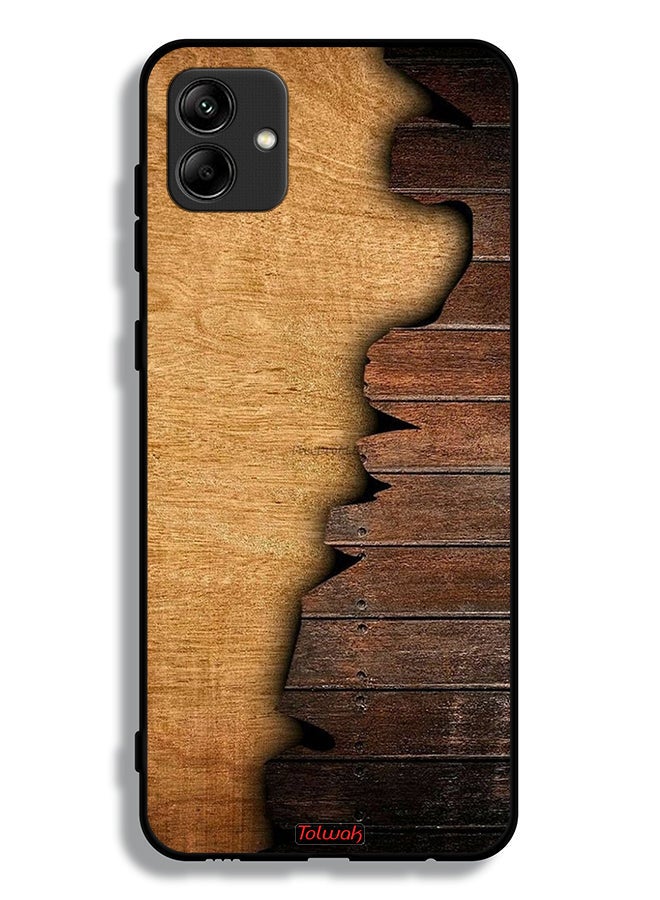 Tolwak Samsung Galaxy A04 Protective Case Cover Vintage Wood Pattern - Image 1