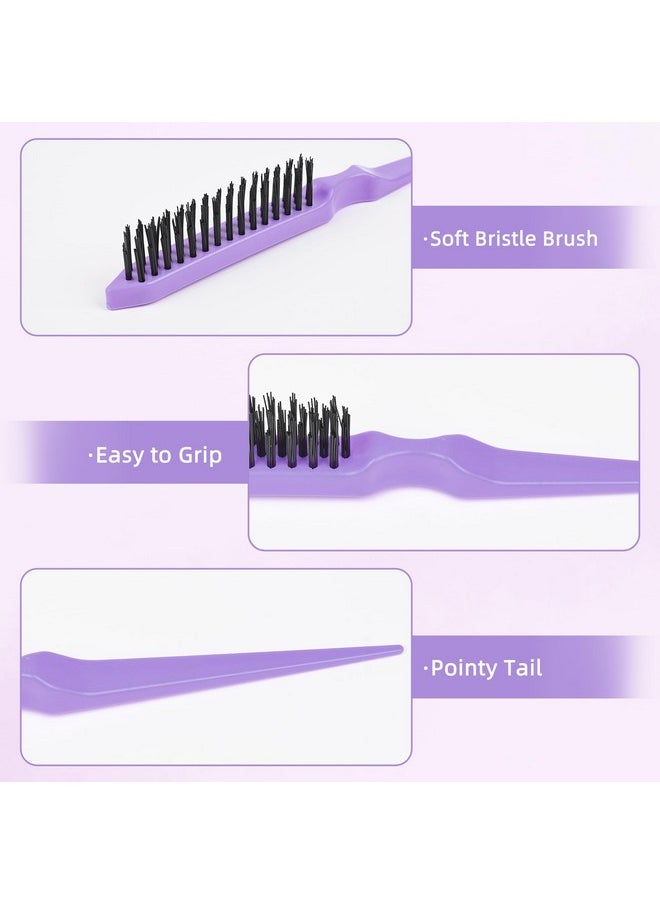 SUPHOUSE - 3pcs Hair Styling Comb Set Hair Dressing Tools Teasing Hair Brush Stainless Steel Rat Tail Comb Edge Control Hair Brush for Back Brushing, Combing, Braiding, Slicking Hair for Women - Image 1