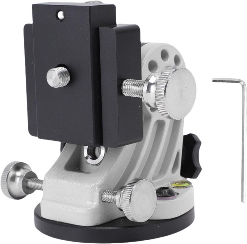 Latitude Adjustment Base 0 to 90 Degrees Aluminum Alloy Mount Precise Polarity Alignment Black White - Image 1
