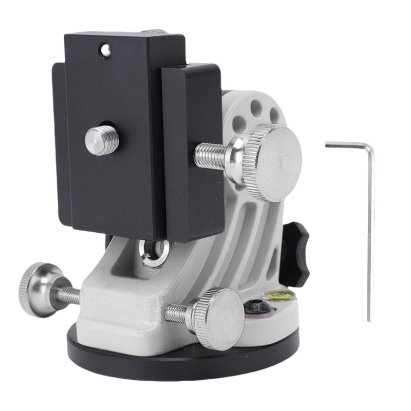 Latitude Adjustment Base 0 to 90 Degrees Aluminum Alloy Mount Precise Polarity Alignment Black White - Image 2