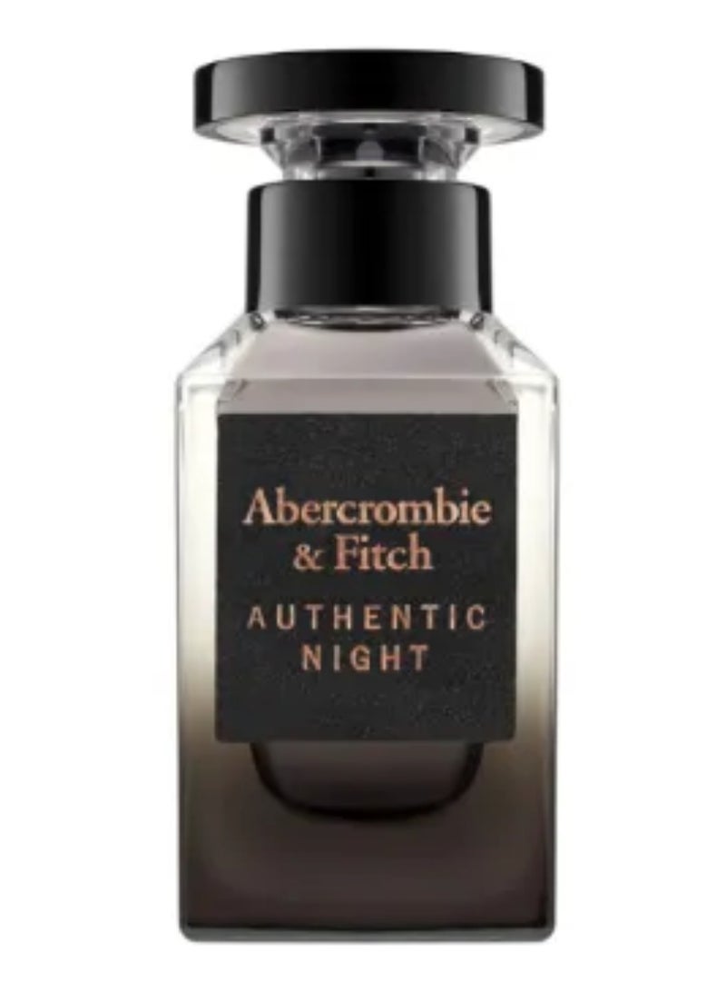 Abercrombie & Fitch Authentic Night Eau de Toilette for Men 50ml - Image 1