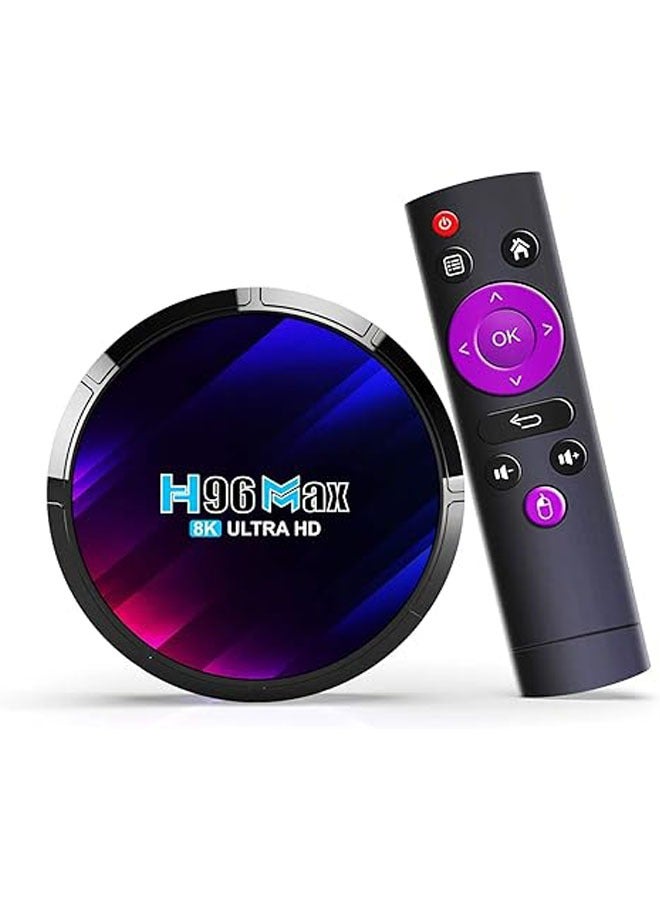 Android 13.0 TV Box, H96 Max DDR4 4GB RAM 64GB ROM Quad Core 64-bit WiFi6 Dual 2.4G/5.8G WiFi BT5.0 8K HDR10+ Ultra HD USB3.0 Player - Image 1