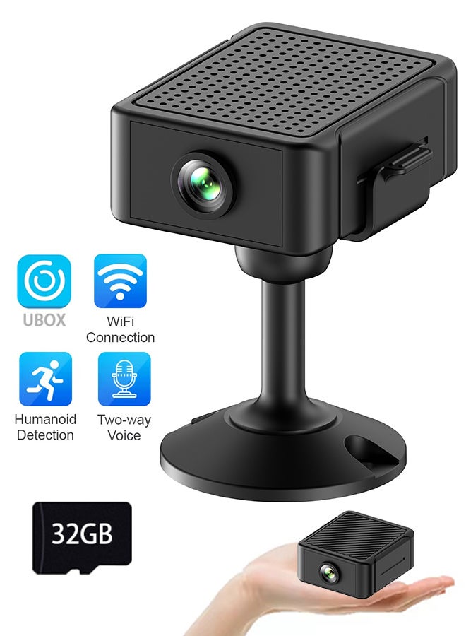 Generic Wireless HD Home WIFI Camera with No Installation Smart Surveillance Cameras and Night Vision Remote Viewing Anywhere,with 32G Card - Image 1