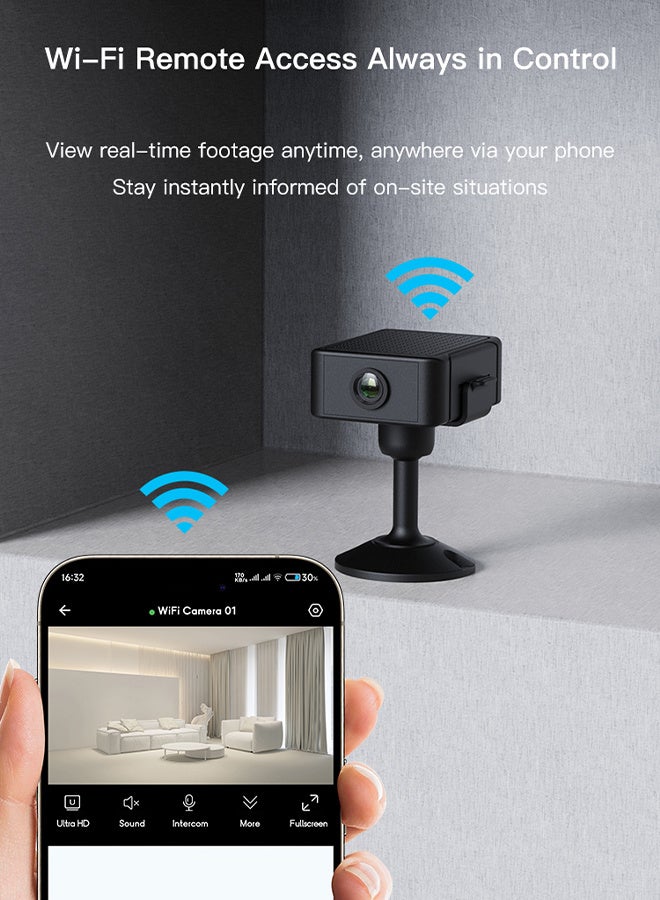 Generic Wireless HD Home WIFI Camera with No Installation Smart Surveillance Cameras and Night Vision Remote Viewing Anywhere,with 32G Card - Image 2