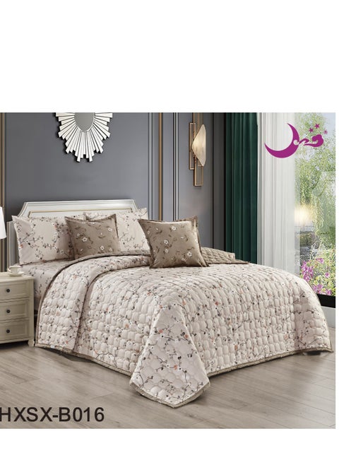 طقم لحاف نفرين مضغوط مشجر 6 قطع مقاس اللحاف 240x220 سم