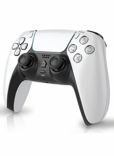 Gaming Controller Compatible with PS4/Pro/Slim/Android/PC, Wireless Controller with Built-in Speaker, Stereo Headset Jack, Dual Vibration, Auto Fire Turbo Button, 6-Axis Motion Sensor