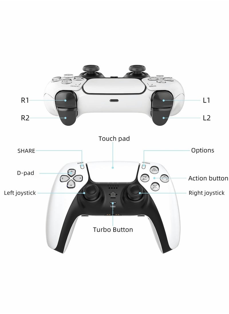 Excefore - Gaming Controller Compatible with PS4/Pro/Slim/Android/PC, Wireless Controller with Built-in Speaker, Stereo Headset Jack, Dual Vibration, Auto Fire Turbo Button, 6-Axis Motion Sensor - Image 1