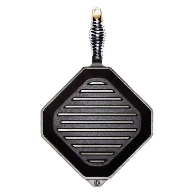 CAST IRON LEAN GRILL PAN PRESEASONED 10 IN