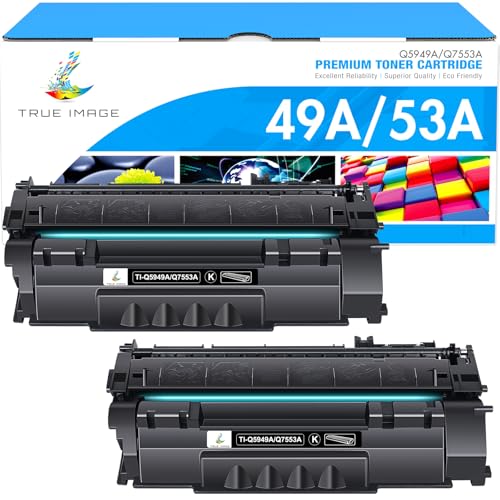 TRUE IMAGE Compatible Toner Cartridge Replacement for HP 49A Q5949A 53A Q7553A 49X Q5949X for HP Laserjet 1320 Toner Cartridge 1320n 3390 1160 1320tn 1320nw 3392 P2015 P2015dn Printer (Black, 2-Pack) - Image 1