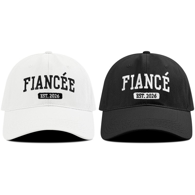 Tmsek Engagement Party Gifts - Newly Engaged Couples Hat, Fiance Gifts for Him Adjustable Embroidered Engaged Gifts for Her Fiancee Baseball Cap Women Men (Est 2026) - Image 1