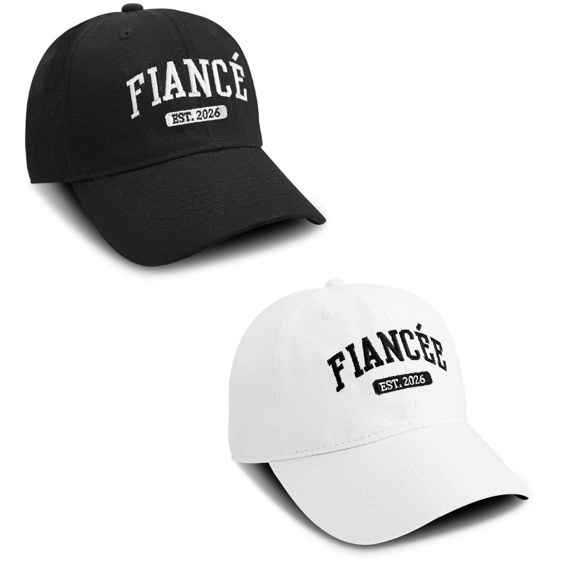 Tmsek Engagement Party Gifts - Newly Engaged Couples Hat, Fiance Gifts for Him Adjustable Embroidered Engaged Gifts for Her Fiancee Baseball Cap Women Men (Est 2026) - Image 3