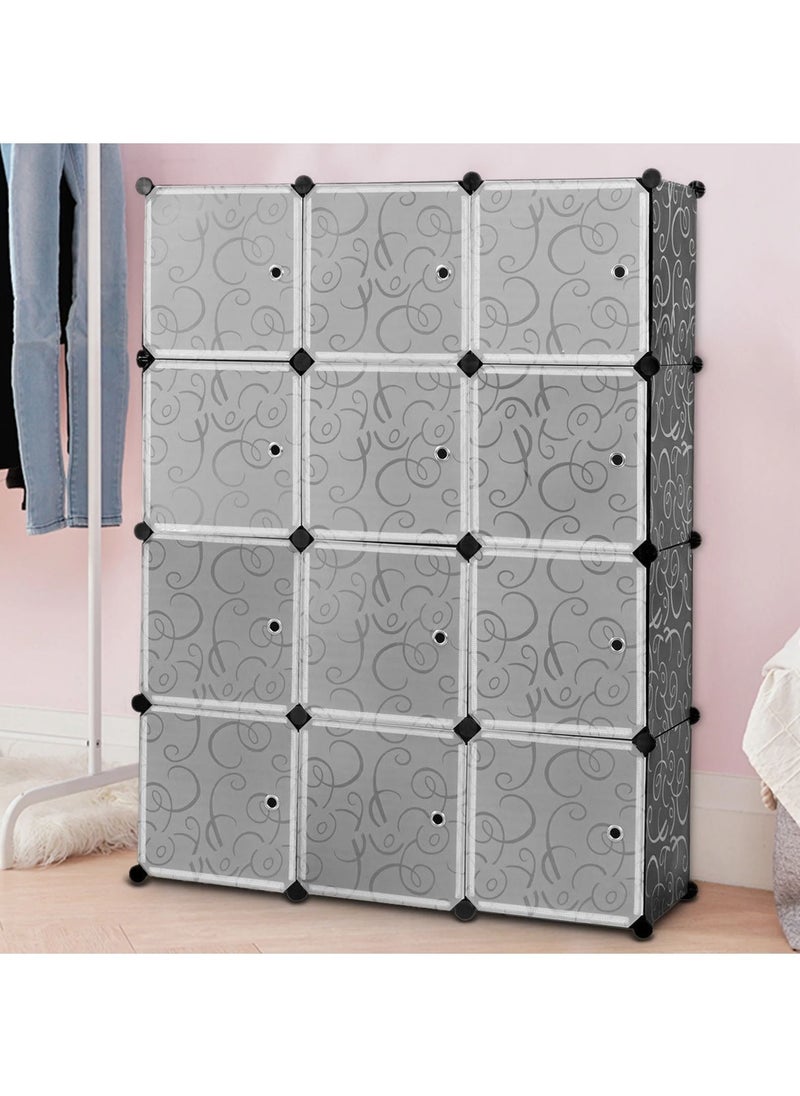 Roman Gifts - DIY 12 Cube Portable Closet Storage Wardrobe Organizer Set of 12 Cubes - Image 1