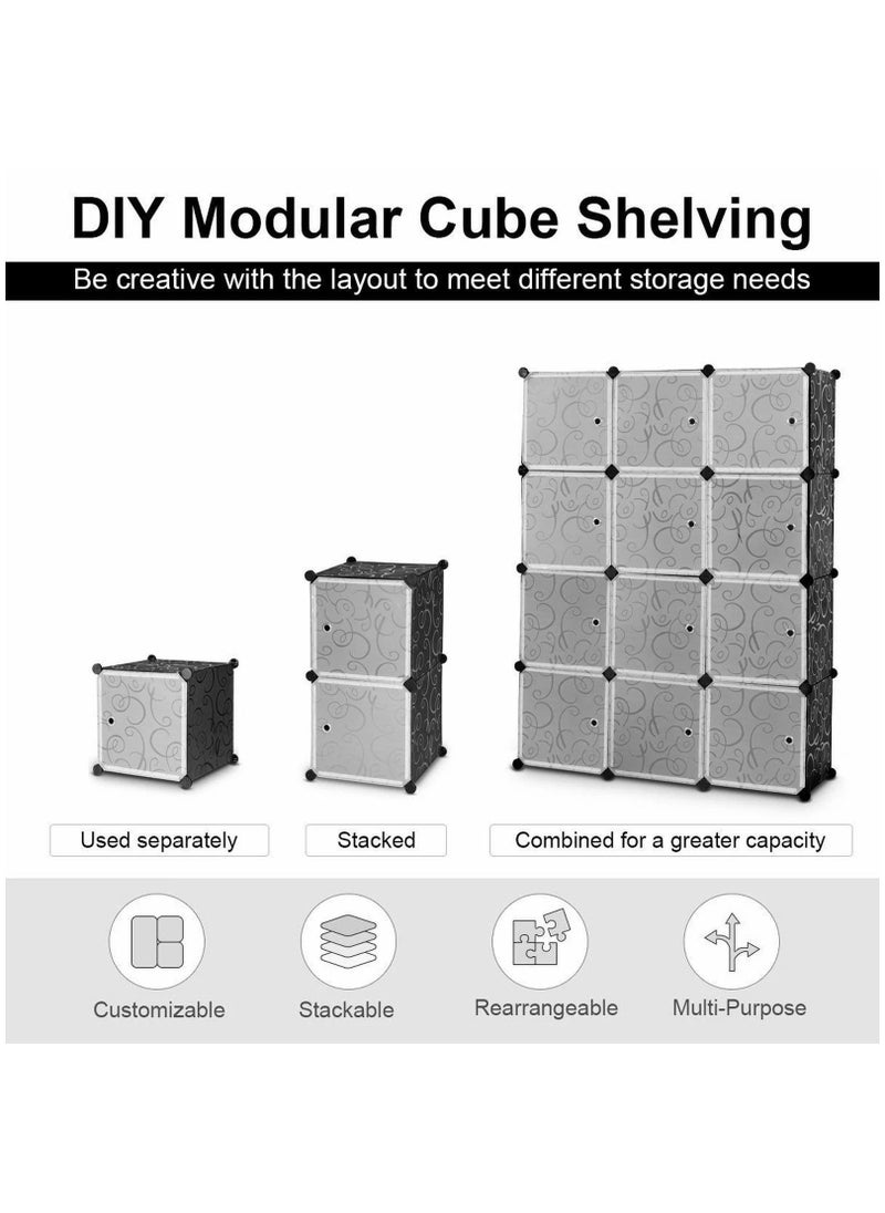Roman Gifts - DIY 12 Cube Portable Closet Storage Wardrobe Organizer Set of 12 Cubes - Image 1
