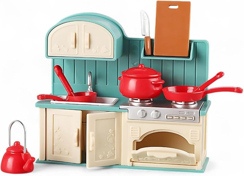 OLEOCA Family Kitchen Dollhouse Playset with Accessories Included - Image 1