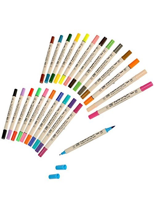 Zig Zig Fabricolor Twin Marker Set of 24  - Image 1