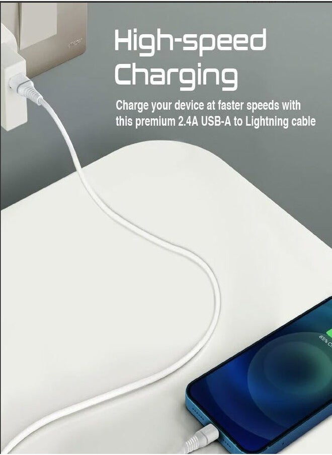 أوريجنال كابل USB بلاستيك أصلي بطول 1.2 متر - أبيض  - Image 3