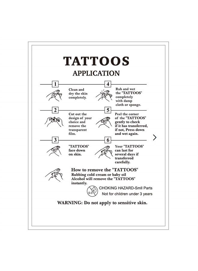 Dopetattoo 6 Sheets Temporary Tattoos Panther Tattoo Temporary Tattoo Neck Arm Chest for Women Men Adults - Image 2