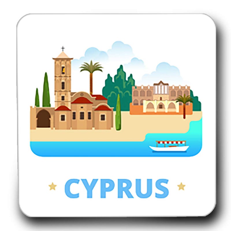 Giftcart Giftcart Cyprus Fridge Magnet for Kitchen 9 x 9 cm Best Fridge Magnet Magnet for Fridge Door Souvenir Fridge Magnets 