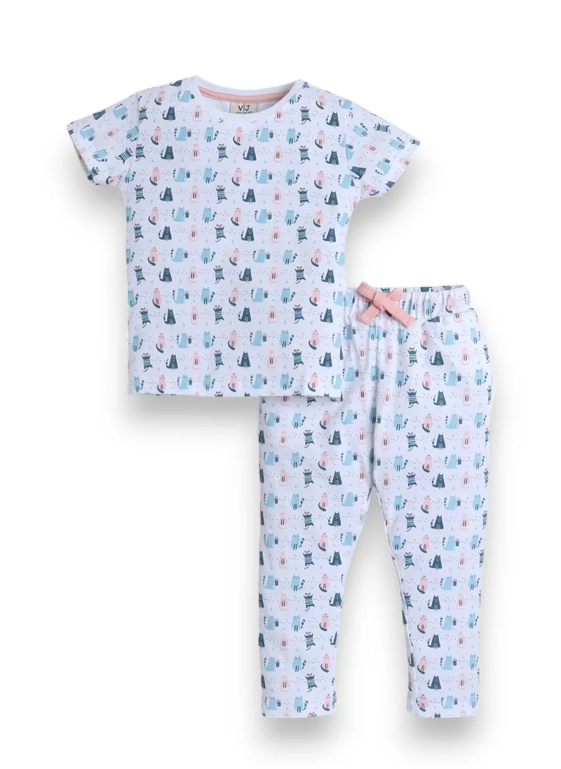 victor and jane Victor and Jane - All-Over Printed T-shirt and Pyjama Set