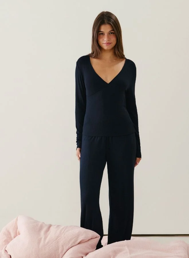 انديز تي شيرت بوينتيل ملفوف