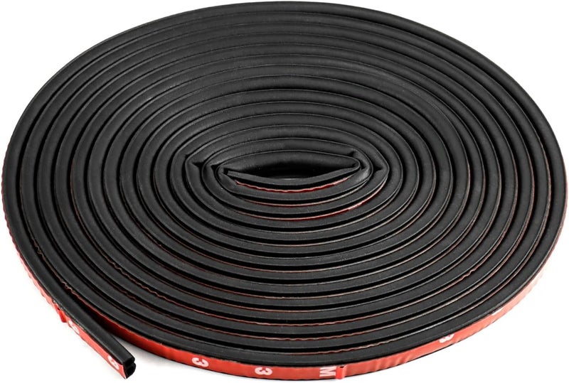 QWORK 4 Rolls 5 m Car Door Rubber Seal, B-shaped Car Door Edge Protection, Self-Adhesive Rubber Seal (Total 20 Metres) - Image 2