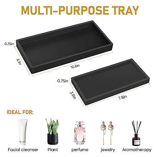 EG-SIPRO Bathroom Counter Tray,EG-SIPRO High-Grade Thickened Silicone Bathroom Vanity Tray,Shatterproof Durable Rectangle Bathroom Tray Soap Dispenser Tray for Bathroom Countertop - Image 5