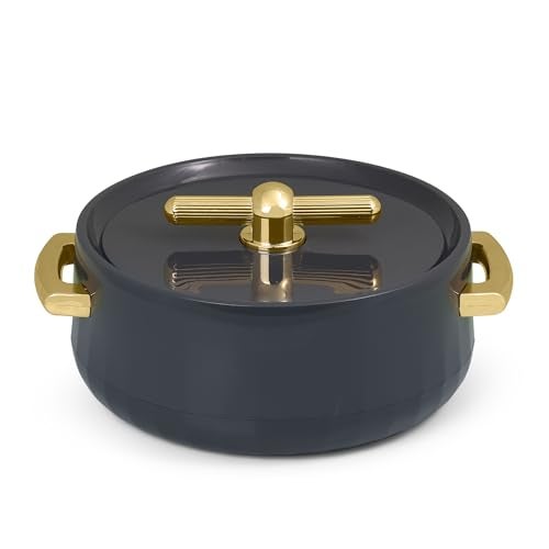 SELVEL Elegance Casserole | Advanced PU Insulation | Elegant Design Hot Pot | Hot Case Keeps Food Hot & Fresh for Hours | Serve Chapati, roti, Biryani and More (Royal Dark Grey, 1200) - Image 1