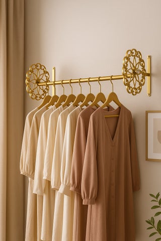 Clothes Rack, Wall-Mounted Clothes Rack, Heavy Duty Iron, Multi-Purpose Clothes Rack, Space Saving Wardrobe, Suitable for Laundry Room, Bedroom, Living Room - pzsku/Z4C6C19BA0AC8F5CCC005Z/45/1754828899/c54a1d5c-2316-4cf4-894b-fe0e24fbca75