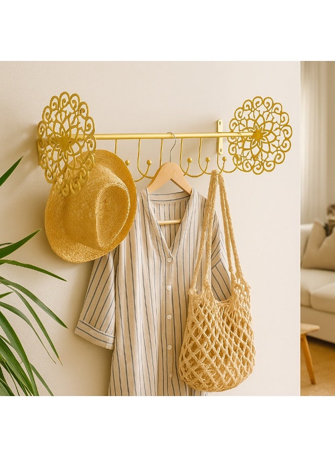 Clothes Rack, Wall-Mounted Clothes Rack, Heavy Duty Iron, Multi-Purpose Clothes Rack, Space Saving Wardrobe, Suitable for Laundry Room, Bedroom, Living Room