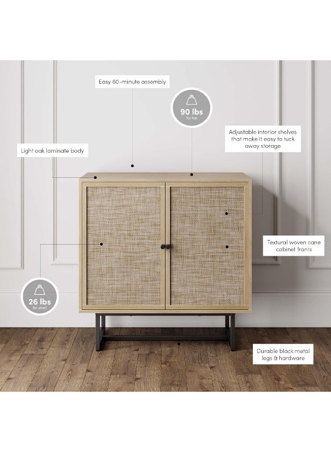 Generic Nathan James  Accent Storage Boho Modern Free Standing Buffet Sideboard Cabinet For Hallway, Entryway, Dining Living Room, Set Of 4 Console Table  - Image 3