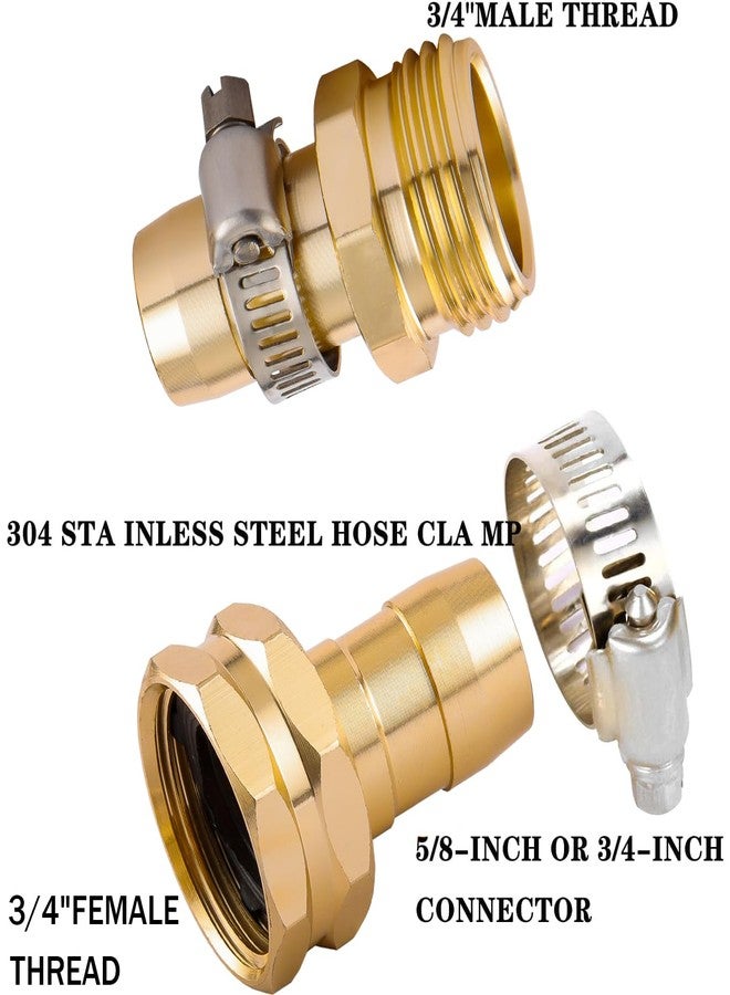 Sanpaint Garden Hose Repair Connector with Clamps, Fit for 3/4" or 5/8" Garden Hose Fitting, 2 Set - Image 3