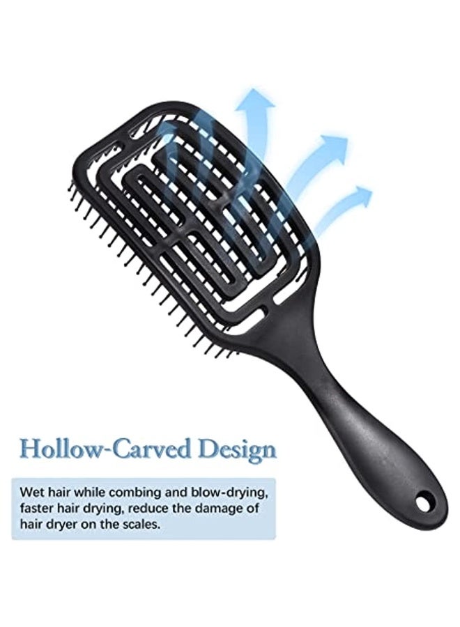 Loquat Hair Brush Detangling Hairbrush - Non-Pulling Professional Curved Vented Hairbrush for Wet and Dry Hair Detangling Massage Brush for Women Men  Kids - Image 4