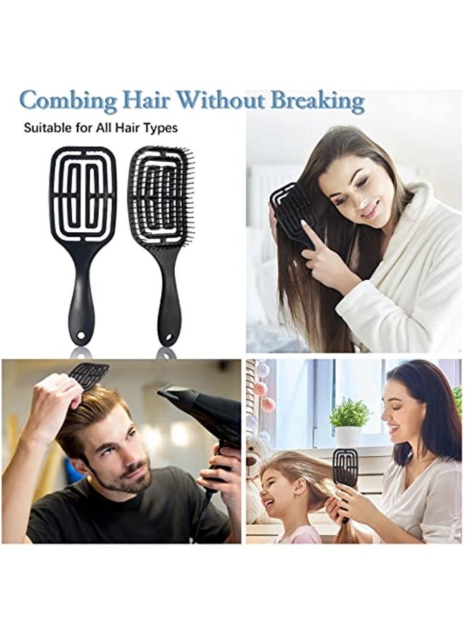 Loquat Hair Brush Detangling Hairbrush - Non-Pulling Professional Curved Vented Hairbrush for Wet and Dry Hair Detangling Massage Brush for Women Men  Kids - Image 5