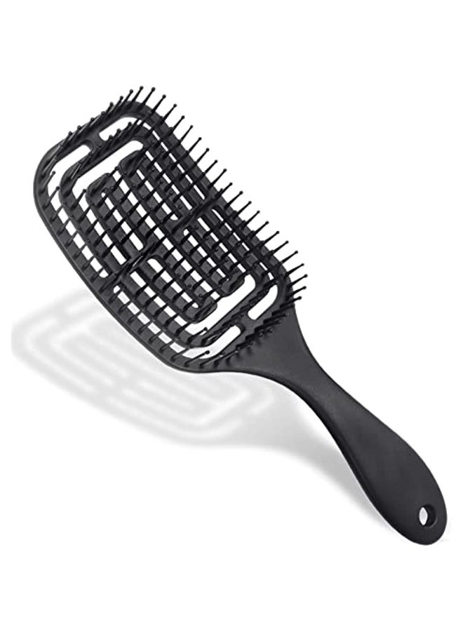 Loquat Hair Brush Detangling Hairbrush - Non-Pulling Professional Curved Vented Hairbrush for Wet and Dry Hair Detangling Massage Brush for Women Men  Kids - Image 1