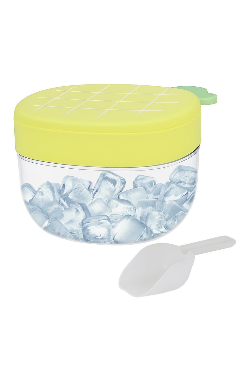 Plan A Pineapple Silicone Ice Cube Maker with 25 Slots Airtight Lid and Ice Scoop – Flexible Silicone Mold for Making Even Cubes for Drinks, Perfect for Parties and Gatherings - Image 1