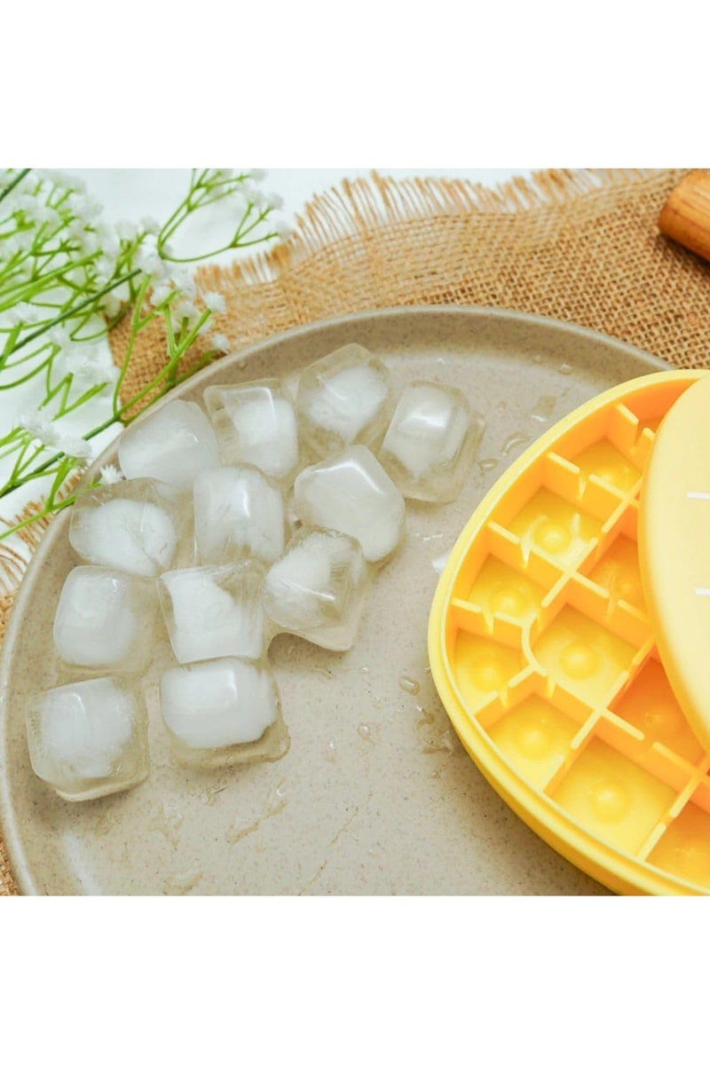 Plan A Pineapple Silicone Ice Cube Maker with 25 Slots Airtight Lid and Ice Scoop – Flexible Silicone Mold for Making Even Cubes for Drinks, Perfect for Parties and Gatherings - Image 5